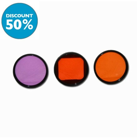 Set of 3 filters (Red - Orange - Purple)