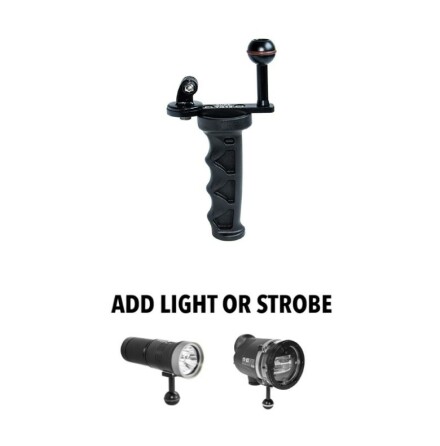 Handle GoPro Molded grip Scubalamp (incl 1 inch ball mount)