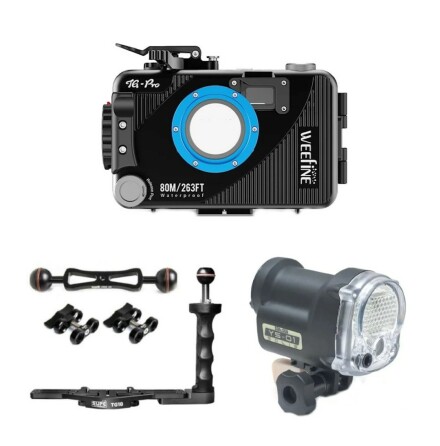 Underwater housing package Weefine for OM System TG-7 