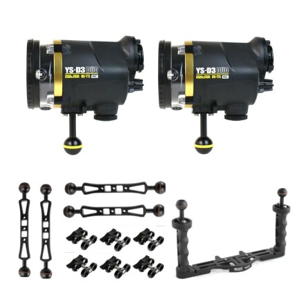 Strobe package Sea&amp;Sea YS-D3 Duo (Double handles &amp; optical cables)