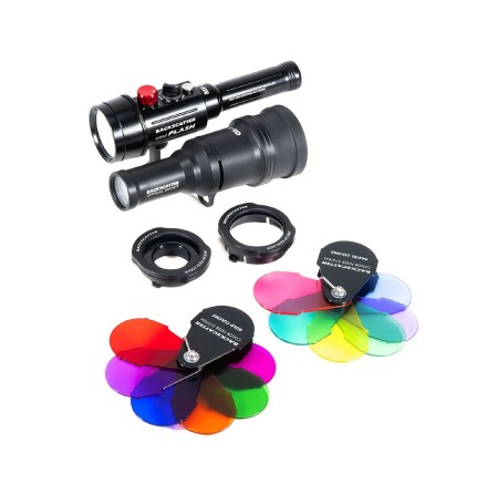 Strobe Backscatter Mini Flash MF-2, OS-1 Snoot &amp; Color Filter Package