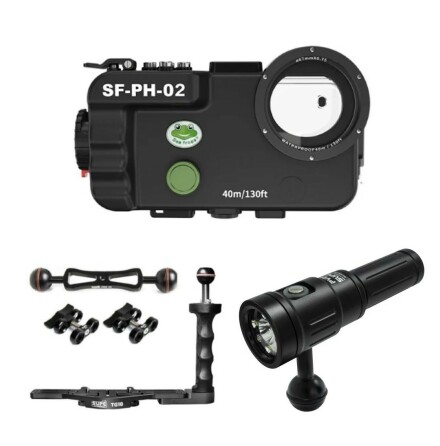 Phone package Seafrogs housing incl 2000 lumen light (for iPhone 16/15/14/13/12/11)