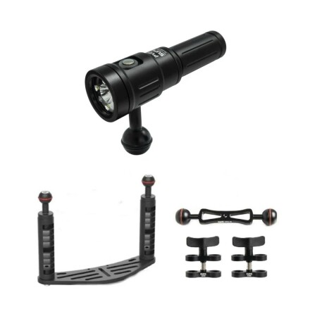 Light Photo & Video Package (1) Scubalamp 2000 lumen Wide & Spot, tray, handle & arm Light Photo & Video Package (1) Scubalamp 2000 lumen Wide & Spot, tray, handle & arm