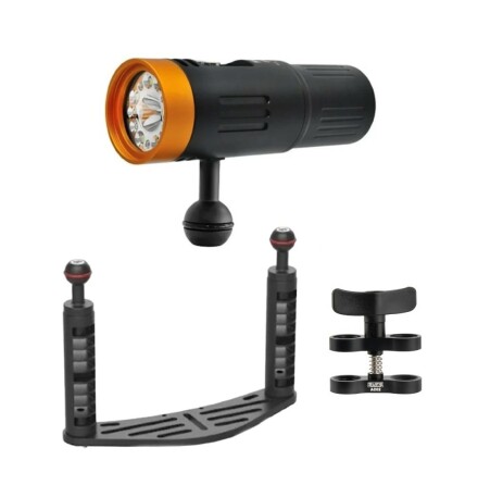 Light Photo & Video Package (1B) Scubalamp 5000 lumen Wide-Spot-Red-Multi colour incl tray, handle & arm Light Photo & Video Package (1B) Scubalamp 5000 lumen Wide-Spot-Red-Multi colour incl tray, handle & arm