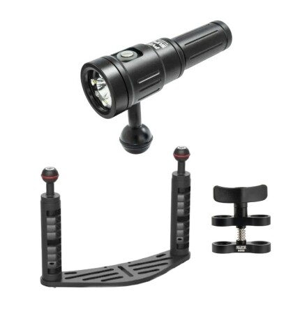 Light Photo &amp; Video Package (1B) Scubalamp (2000 lumen) Wide &amp; Spot, tray &amp; handle