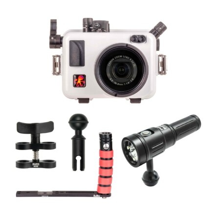 Underwater housing Canon Package (3A) Ikelite G7X Mark III Light 2000 lm Underwater housing Canon G7X Mark III Package (1A) Ikelite Light