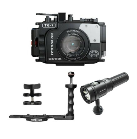 Underwater housing OM TG-7 Package (2A) Seafrogs Light 2000 lm