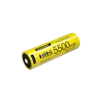 Battery Nitecore NL2155 21700, Li-Ion 3,6V, 5500 mAh - USB-C charge