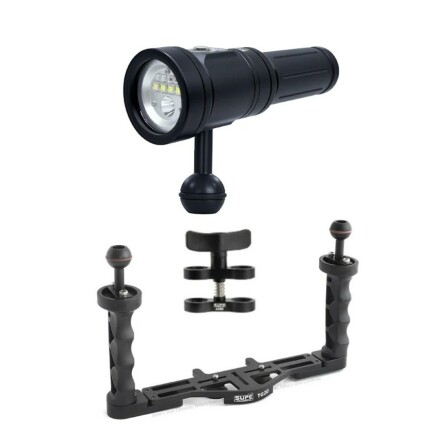 Light Photo &amp; Video Package (1C) Scubalamp 2000 lumen Wide &amp; Low &amp; Red, handle