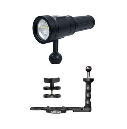 Light Photo &amp; Video Package (1C) Scubalamp 3000 lumen Wide, Spot &amp; Low &amp; Red, handle