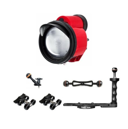 Strobe package Inon D-200 and tray, handle, 6&quot; arm, 2 clamps, z-adapter