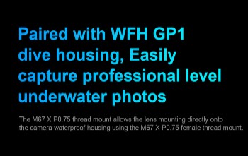 lens with gopro housng text